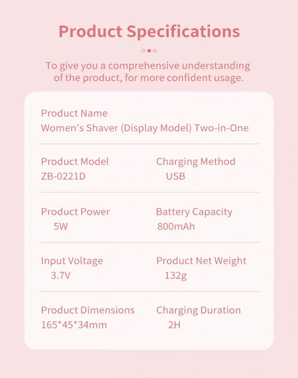 Electric Razors for Women 2 In 1 Bikini Trimmer Face Shavers Hair Removal for Underarms Legs Ladies Body Trimmer IPX7 Waterproof