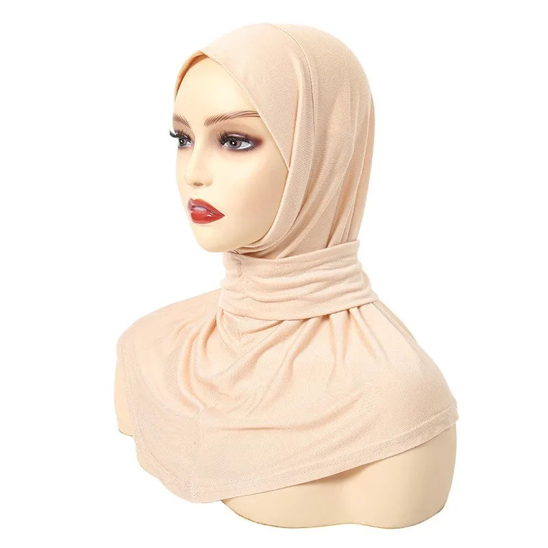 Classical Islam Women Ready To Wear Snap Fastener Hijabs For Woman Full Cover Head Wraps Scarf Turban Caps Turbante Mujer