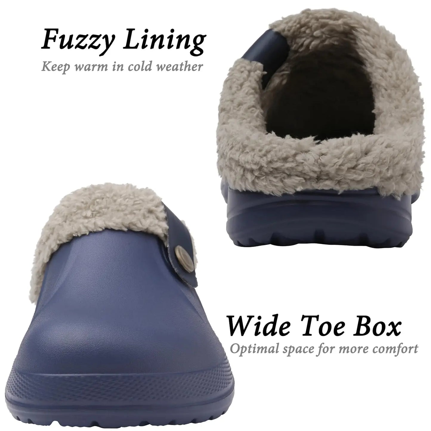 Bebealy Classic Women Men Garden Shoes Outdoor Men Antiskid Slippers Warm Women Waterproof Slippers Indoor Fuzzy Fluffy Slippers