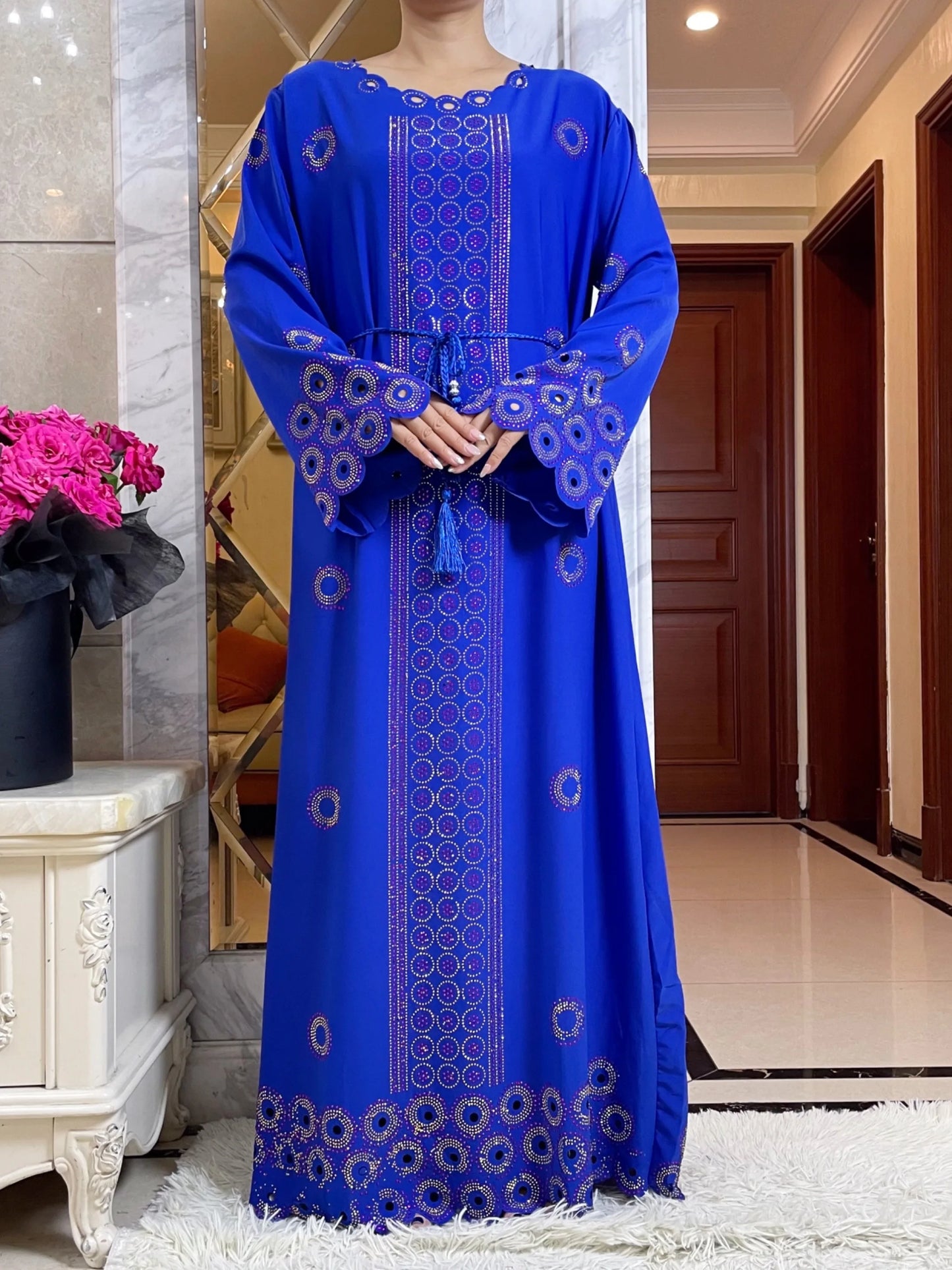 2024 Autumn Women Elegant Dresses Dubai Party Outfits Long Sleeve  Dashiki Muslim Women High-grade Comfort Fabric African Abaya