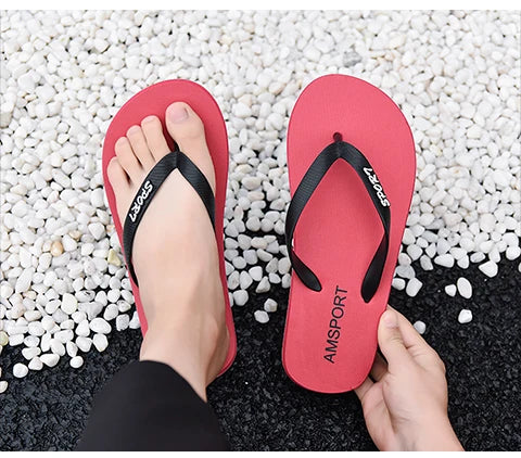 Men's flip flops for summer wear, new outdoor daily anti slip splint flip flops for men's beach shoes