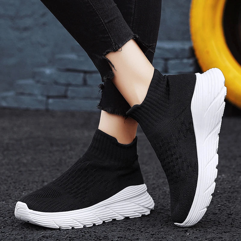 Men Running Walking sock Shoes Fashion Casual Sneakers Breathable Sport shoes Lightweight Men Sneakers Casual Shoes