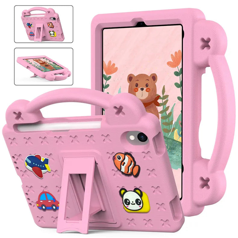 EVA Bear Stand Case For iPad 10th Air 4 5 10.9 Pro 11 10.5 9.7 2017 2018 Air 3 2 1 10.2 7-8-9th Kids Cover For Mini 1 2 3 4 5 6