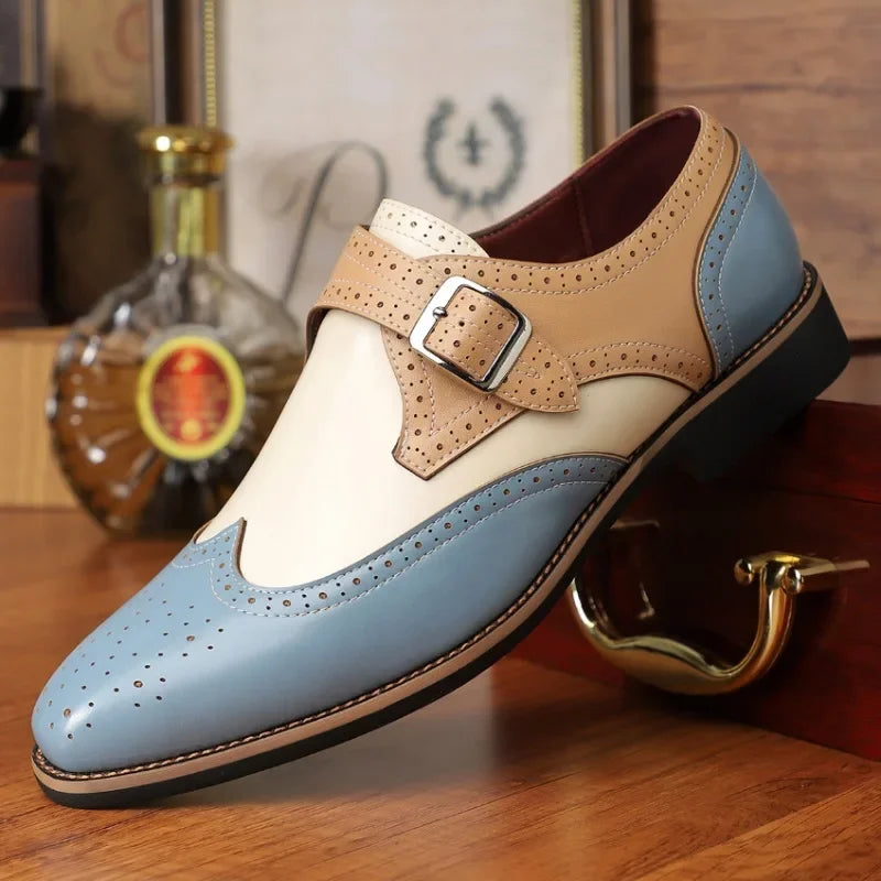 Luxury Men's Leather Shoes for Men Business Formal Shoes Handcrafted Mens Oxford Shoes 2024 New Leather Brogue Dress Shoe Man