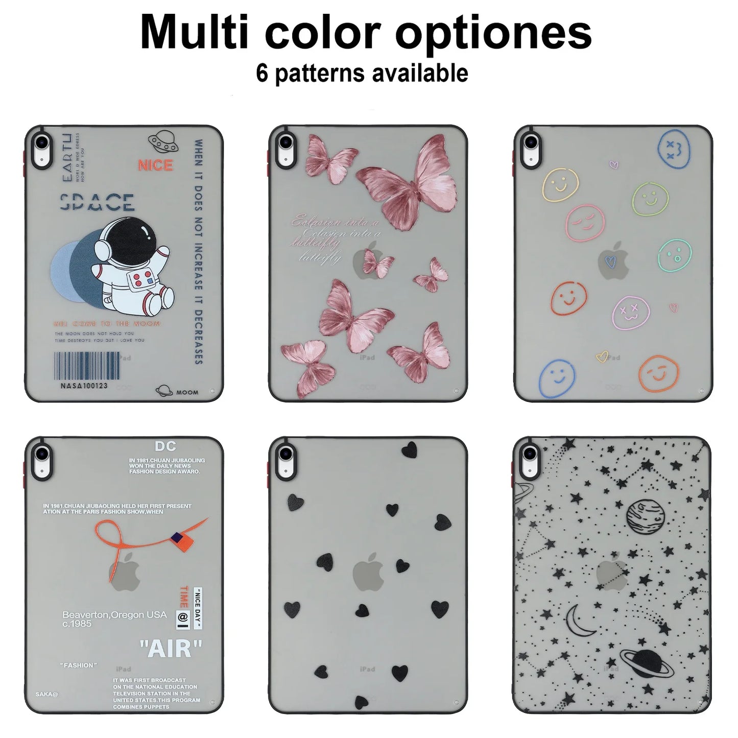 Case Universal For iPad Pro 12.9 2022 2021 2020 2018 6th 5th 4th 3rd Generation Cute Funda Printed Cover PC TPU Protective Shell