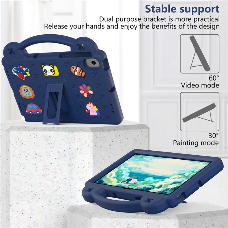 EVA Stand Case For Lenovo Tab M8 4th Gen TB-300XU TB-8505F 8506F 8705F Shockproof Kids DIY Cover For K10 M10 P10 Holder Strap