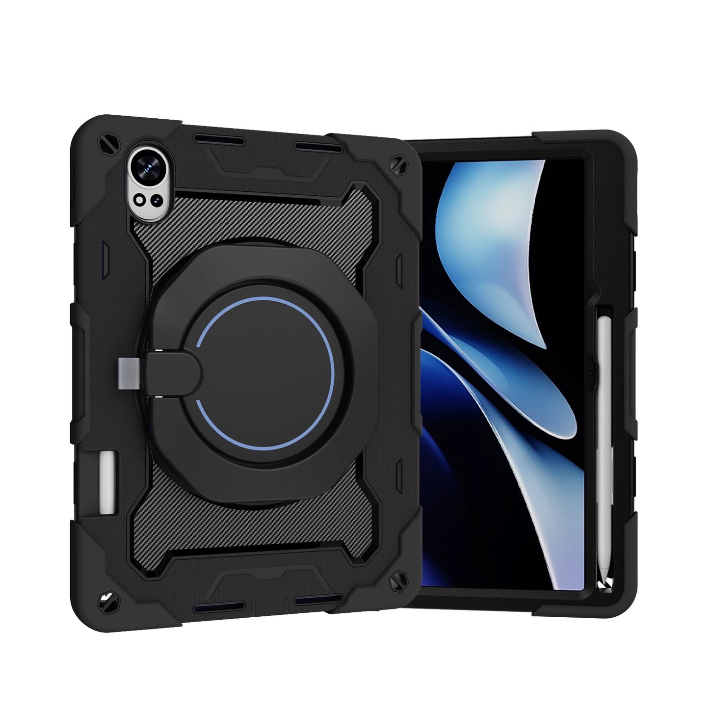 Heavy Duty Case For Huawei MatePad Air 12 inch 2024 Model BKY-W20 Armor Stand Cover With 360 Rotatable Handle Grip Shockproof