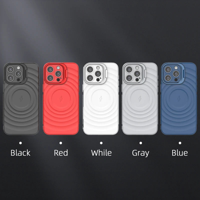 Fundas for IPhone 16 iphone 15 14 Pro MAX Shockproof Cover for iphone 13 pro max Waving Megnetic TPU Four Corner Phone Protector