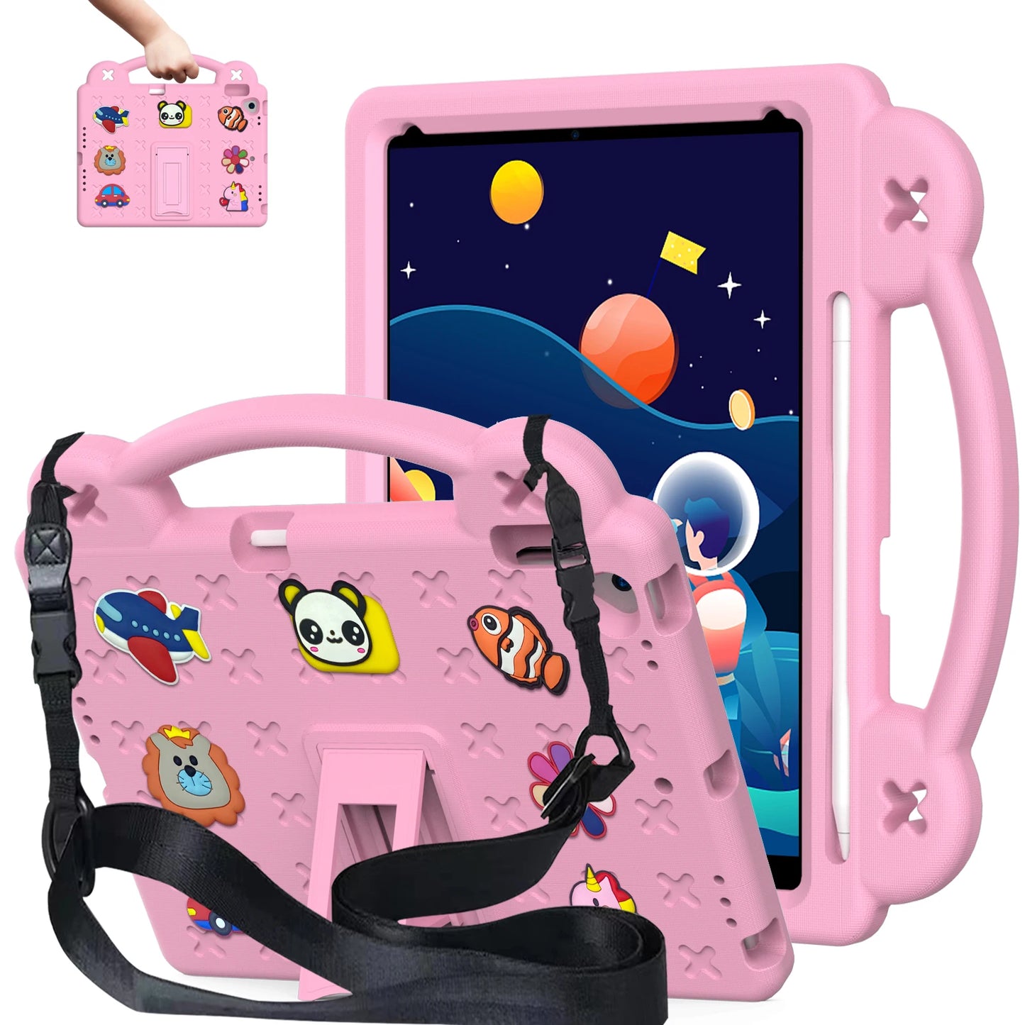 EVA Bear Stand Case For iPad 10th Air 4 5 10.9 Pro 11 10.5 9.7 2017 2018 Air 3 2 1 10.2 7-8-9th Kids Cover For Mini 1 2 3 4 5 6