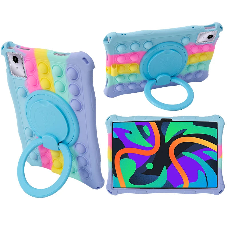 For Lenovo Xiaoxin Pad 2024 11 inch Case 360 Rotating Stand Cover For Tab M11 TB-330FU TB-331FC Kids Funda Soft Silicone Coque