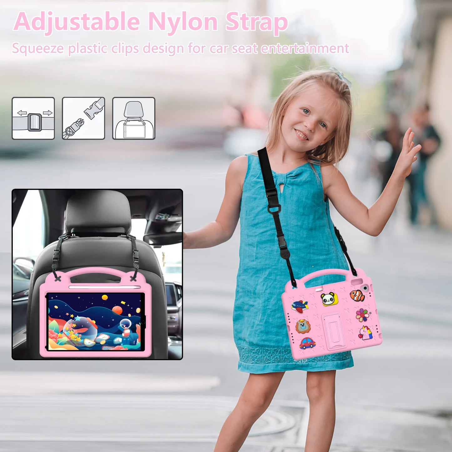 EVA Bear Stand Case For iPad 10th Air 4 5 10.9 Pro 11 10.5 9.7 2017 2018 Air 3 2 1 10.2 7-8-9th Kids Cover For Mini 1 2 3 4 5 6