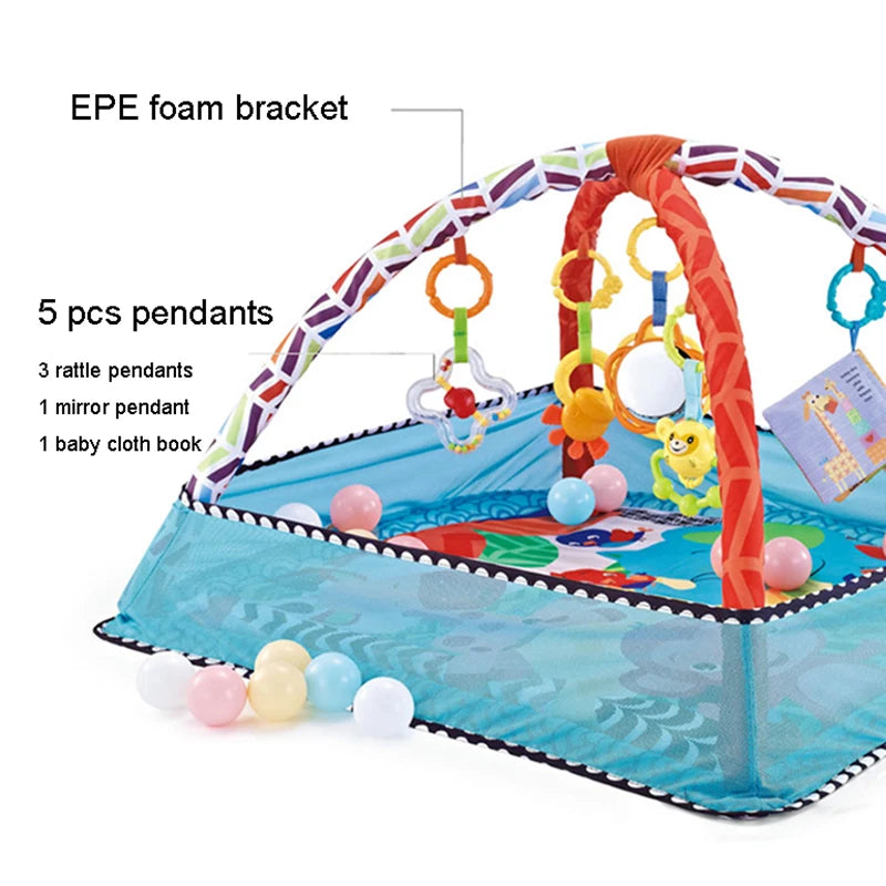 Educational Fitness Frame For Children Play Mat Rack Crawling Blanket Infant Play Rug Gift Kids Activity Mat Gym Baby Toys