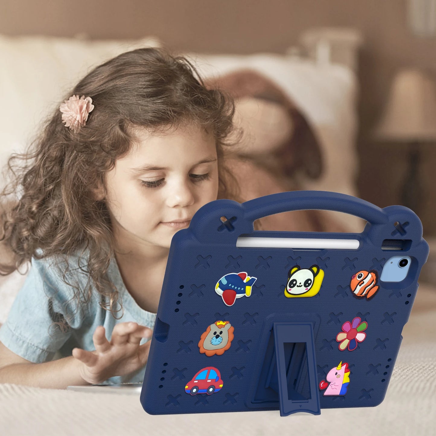 EVA Bear Stand Case For iPad 10th Air 4 5 10.9 Pro 11 10.5 9.7 2017 2018 Air 3 2 1 10.2 7-8-9th Kids Cover For Mini 1 2 3 4 5 6