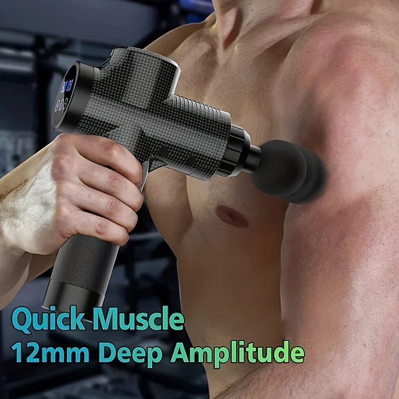 Massage Gun Deep Tissue Portable Facial Muscle Massager Massage Pistool for Back Neck Body Muscle Fitness Tool