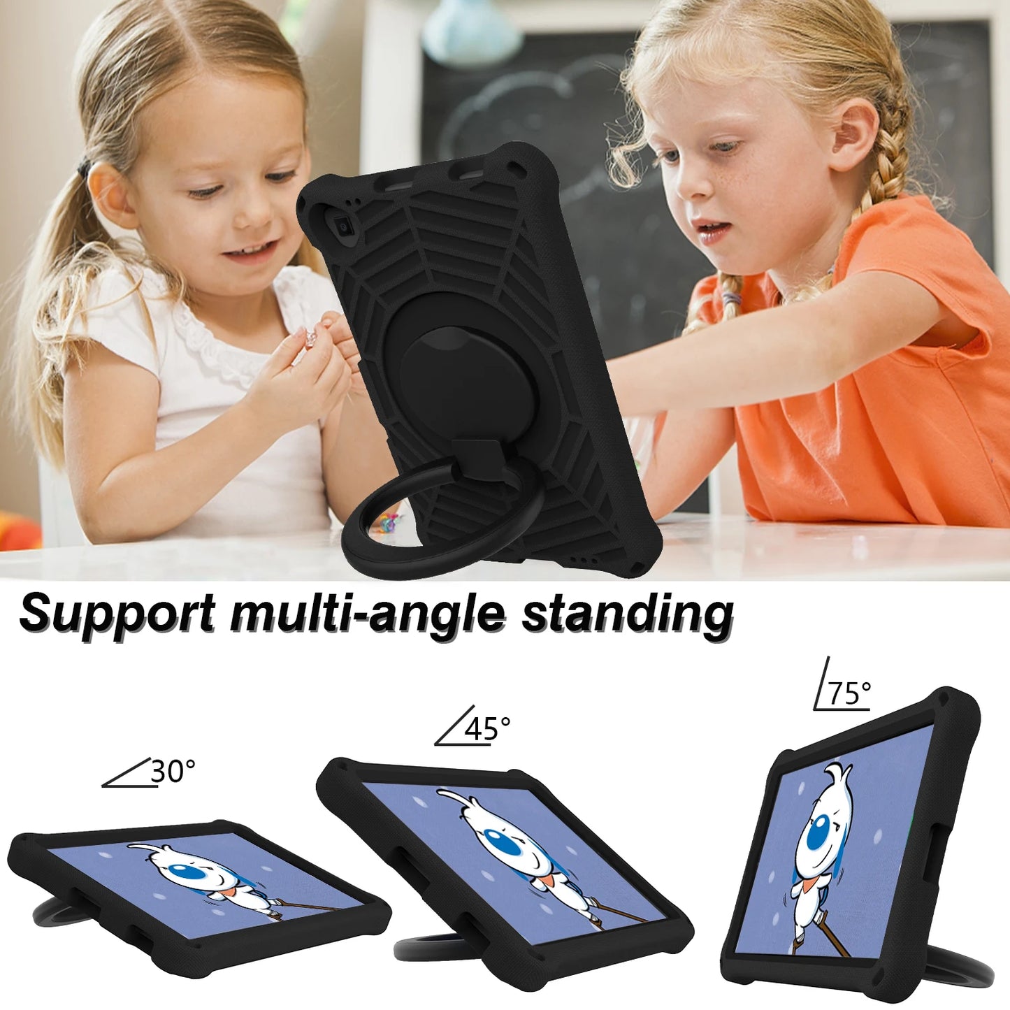 Case For Galaxy Tab A8 SM-X200 X205 A7 T500 505 S6 T860 Lite P610 P613 T220 S5E A 10.1 T510 8.0 T290 8.4 T307 EVA Rotating Cover