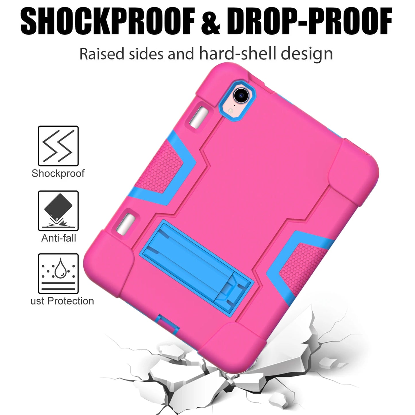 Armor Stand Case Universal For iPad Mini 7 (A17 Pro) 6 2024 2021 8.3inch A2995 A2996 A2567 A2568 A2569 3-Layers Shockproof Cover