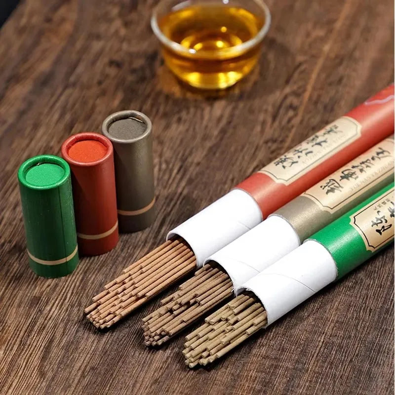 FY 40Pcs Natural Sandalwood Incense Sticks Tea Room Yoga Home Incense Stick Aroma Blessing Ceremony Pray Buddha Aromatherapy