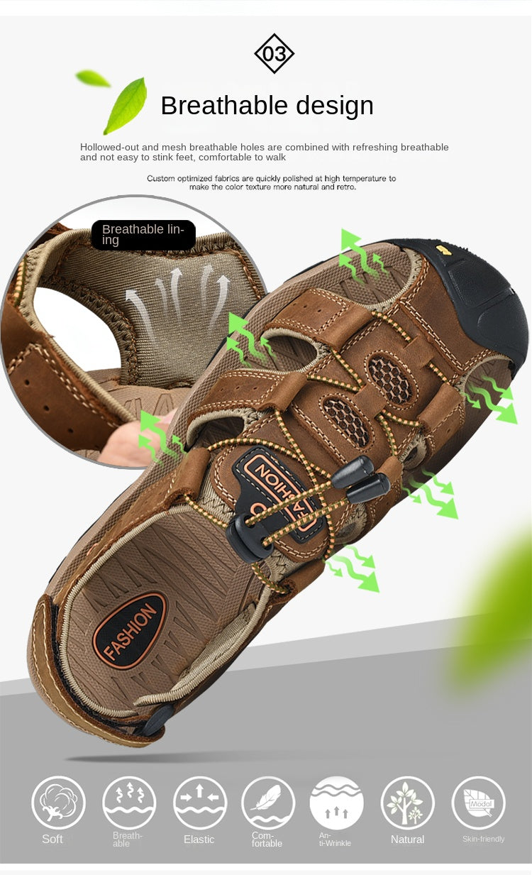 Summer Shoes for Men Breathable Mens Sandals Outdoor Hiking Water Beach Sandals Camping Fishing Climbing Man Sneakers