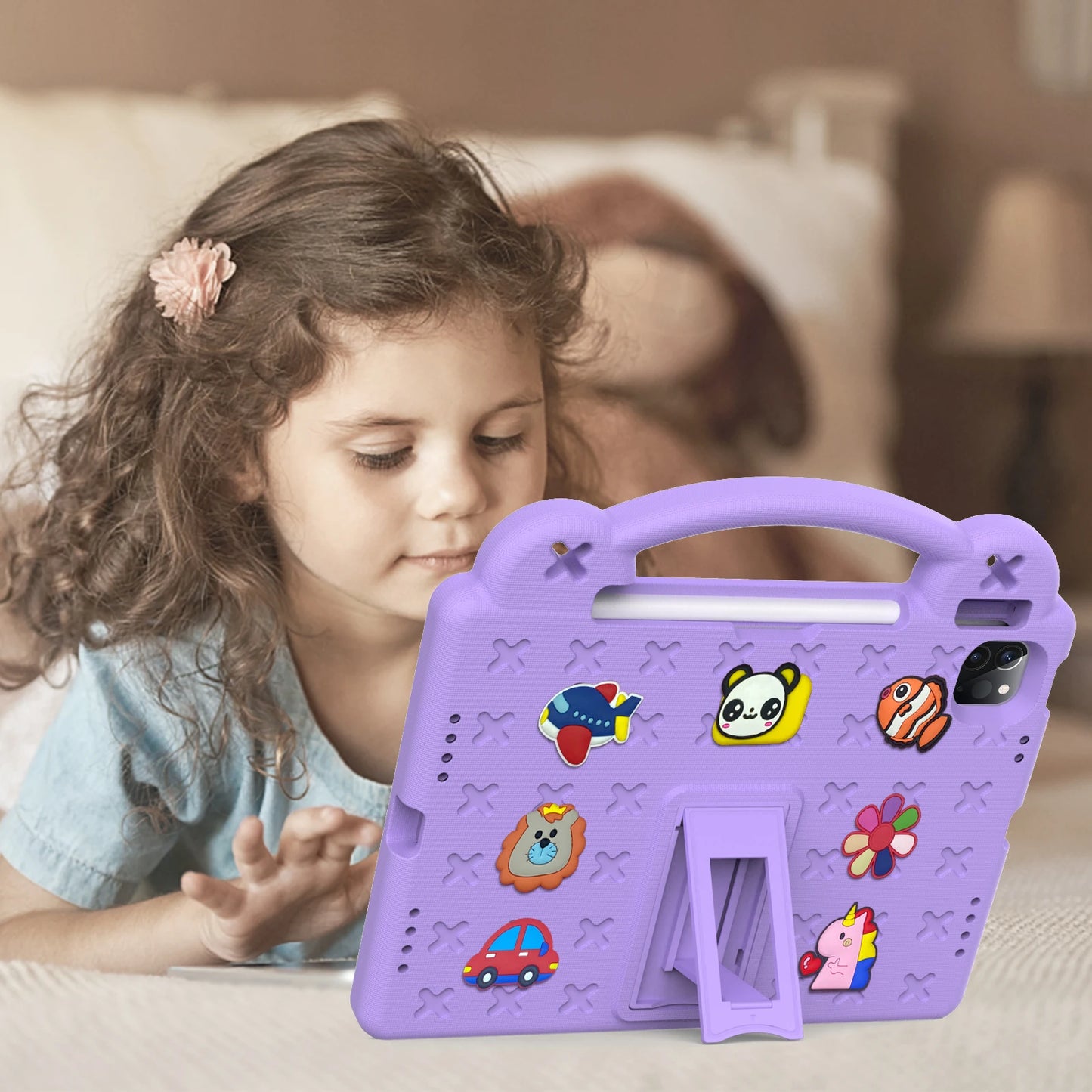 EVA Bear Stand Case For iPad 10th Air 4 5 10.9 Pro 11 10.5 9.7 2017 2018 Air 3 2 1 10.2 7-8-9th Kids Cover For Mini 1 2 3 4 5 6