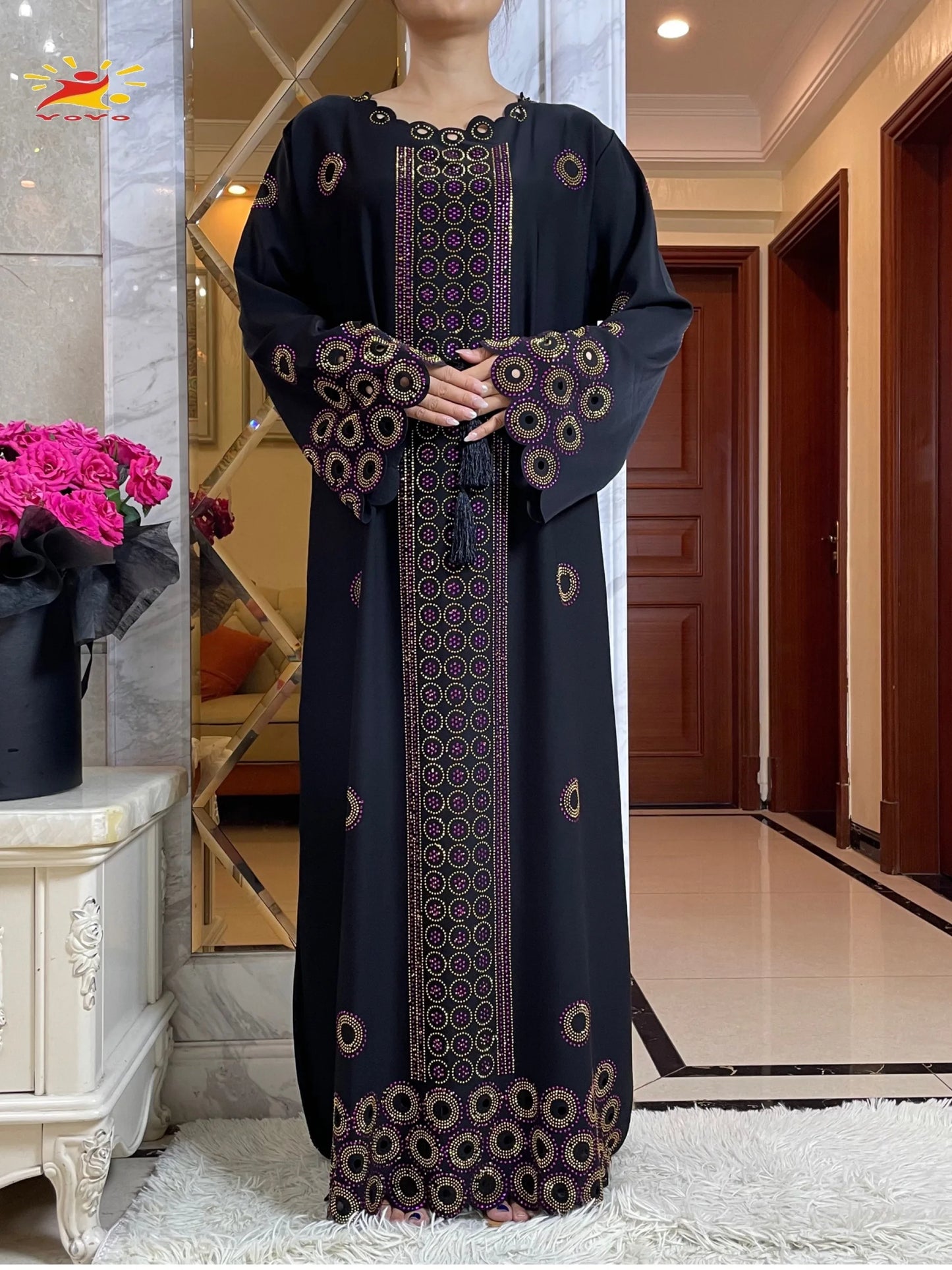 2024 Autumn Women Elegant Dresses Dubai Party Outfits Long Sleeve  Dashiki Muslim Women High-grade Comfort Fabric African Abaya