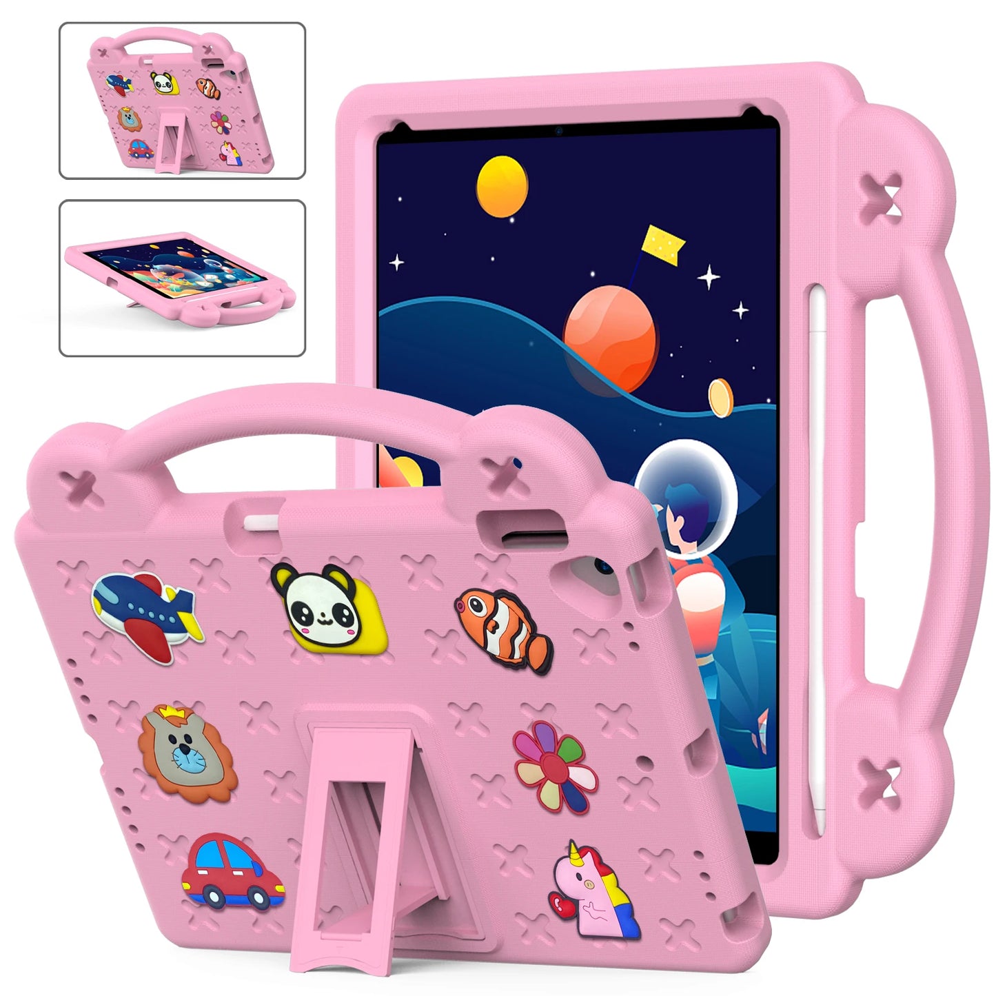 EVA Bear Stand Case For iPad 10th Air 4 5 10.9 Pro 11 10.5 9.7 2017 2018 Air 3 2 1 10.2 7-8-9th Kids Cover For Mini 1 2 3 4 5 6