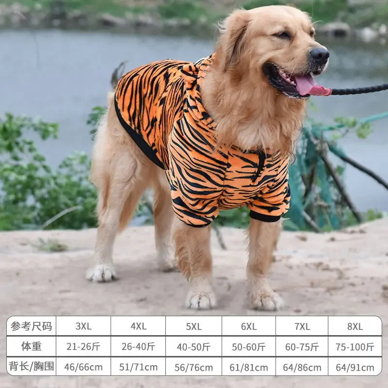 Large Dog Clothes Funny Dinosaur Pet Clothing Autumn Winter Warm Dog Hoody Coat for Medium Big Dogs Labrador Golden Retriever