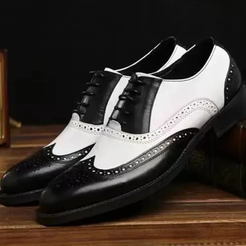 Mixed Colors Mens Dress Shoes Retro Male Leather Shoes Business Male Baroque Footwear Casual Mens Oxford Footwear Erkek Ayakkabı