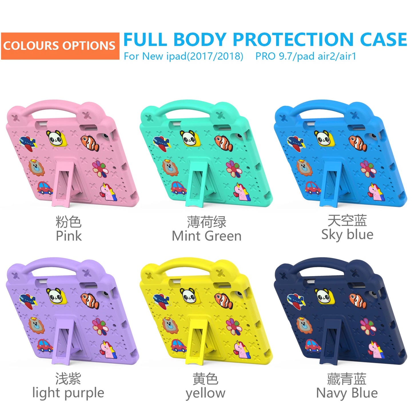 EVA Bear Stand Case For iPad 10th Air 4 5 10.9 Pro 11 10.5 9.7 2017 2018 Air 3 2 1 10.2 7-8-9th Kids Cover For Mini 1 2 3 4 5 6