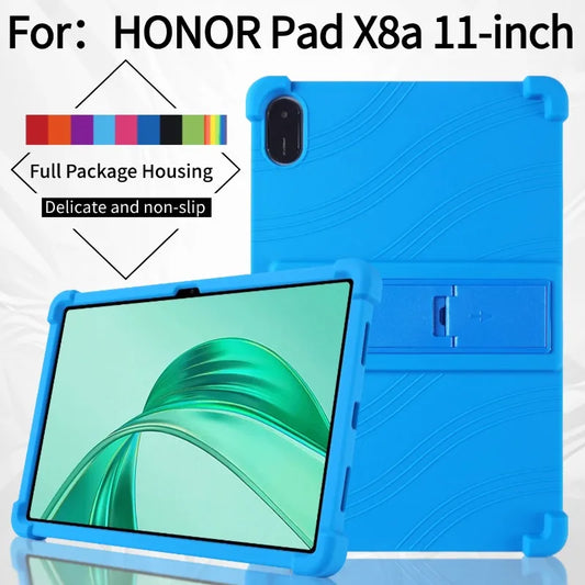 Adjustable Kickstand Case for Huawei Honor Pad X8a 2024 11inch NDL-W09 Multi-angles Soft Silicone Cover Kids Safe Shockproof # R