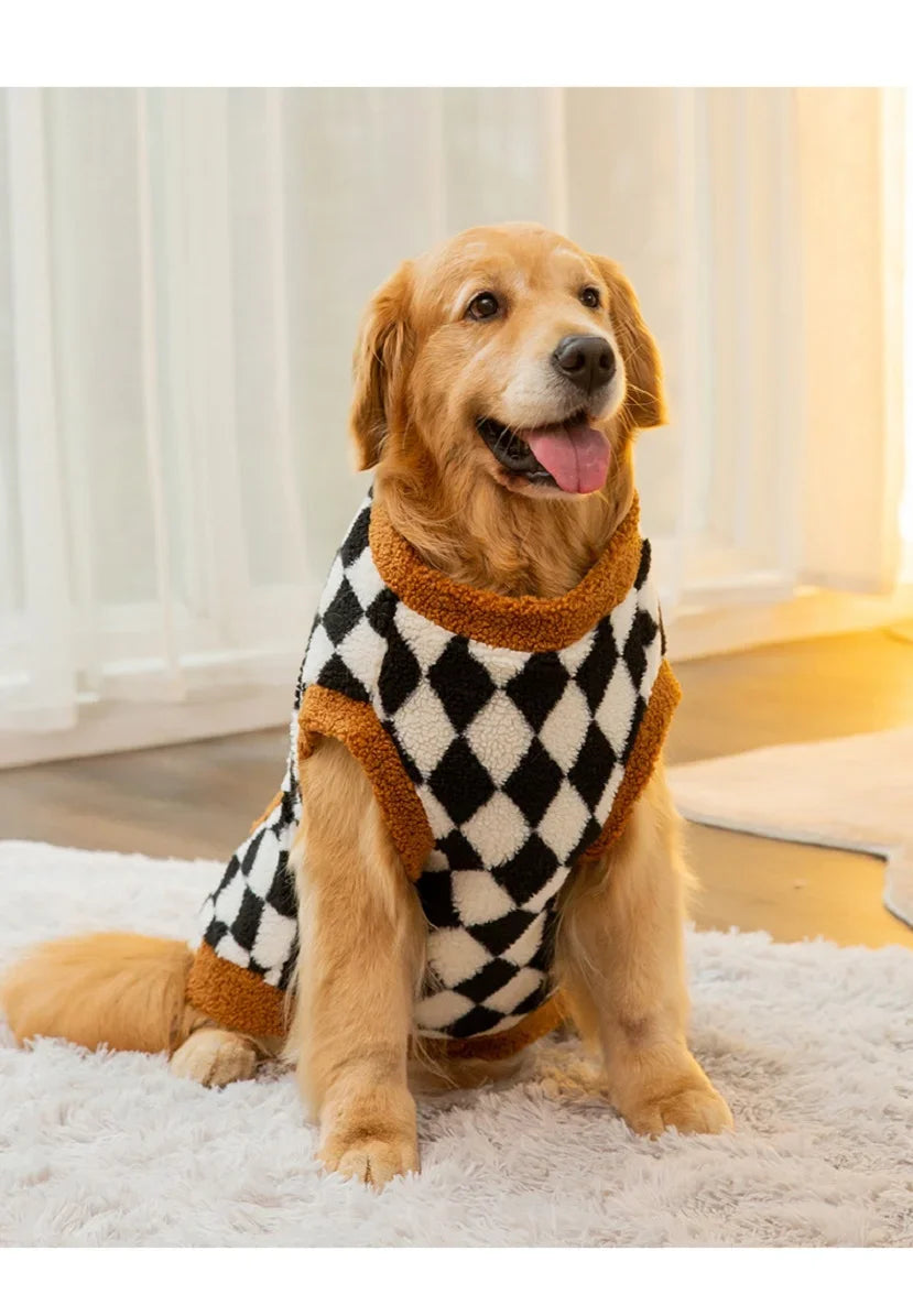 Autumn and winter sweaters for Big Dogs Warm Dog Vest Fleece Dog Coat Pet Dog Hoodies Golden Retriever Large Dog Costume