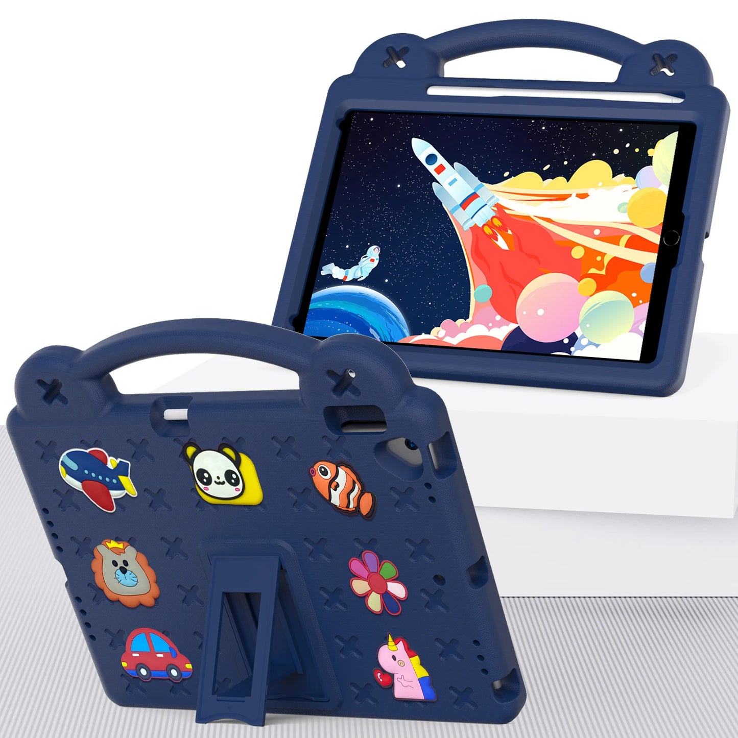 EVA Bear Stand Case For iPad 10th Air 4 5 10.9 Pro 11 10.5 9.7 2017 2018 Air 3 2 1 10.2 7-8-9th Kids Cover For Mini 1 2 3 4 5 6