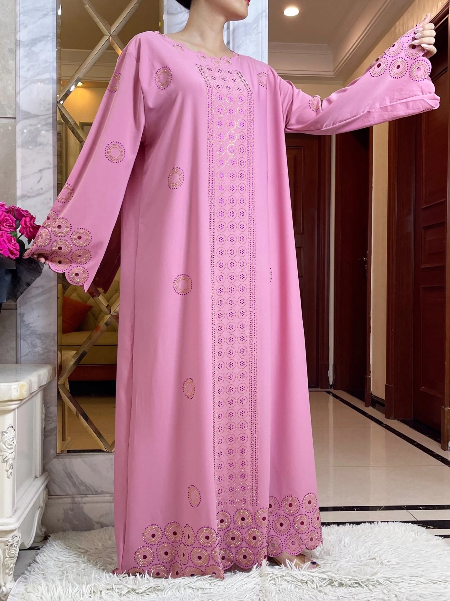 2024 Autumn Women Elegant Dresses Dubai Party Outfits Long Sleeve  Dashiki Muslim Women High-grade Comfort Fabric African Abaya