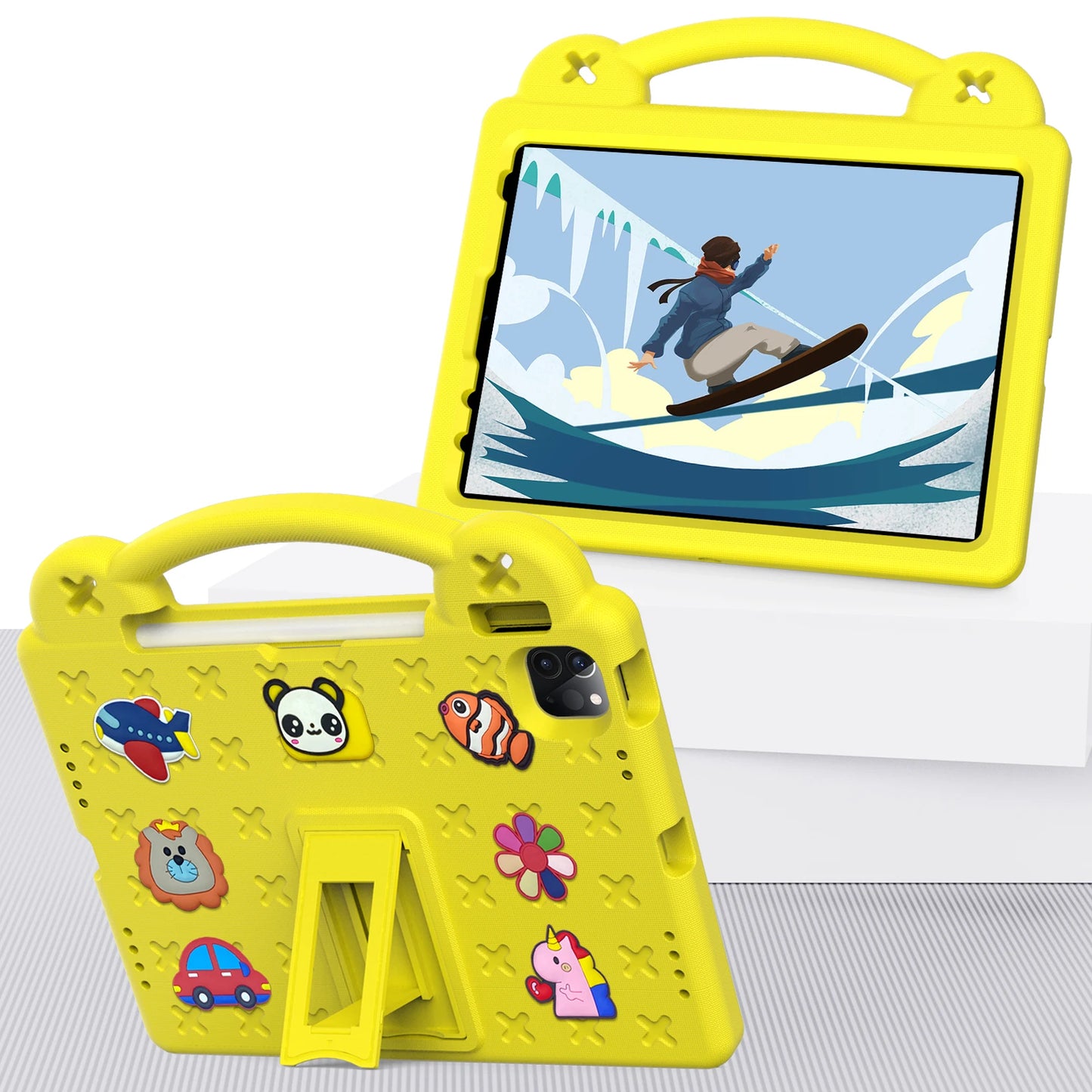 EVA Bear Stand Case For iPad 10th Air 4 5 10.9 Pro 11 10.5 9.7 2017 2018 Air 3 2 1 10.2 7-8-9th Kids Cover For Mini 1 2 3 4 5 6