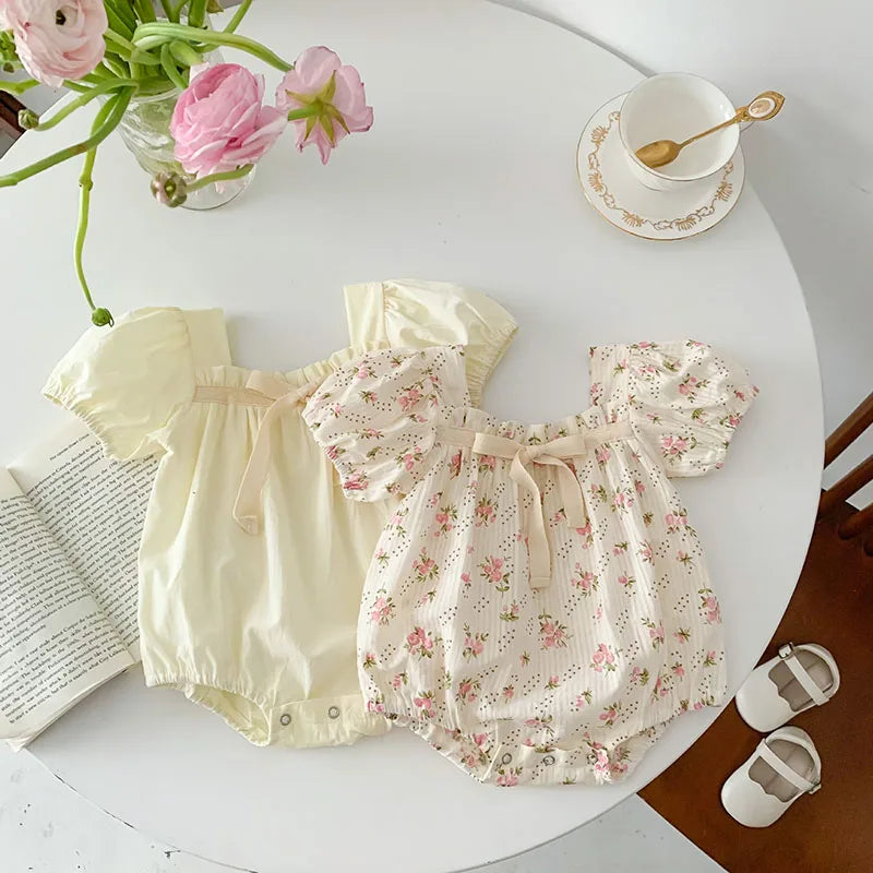 Summer Girls Bodysuit Baby Clothes Cute Floral Infant One Piece Clothing