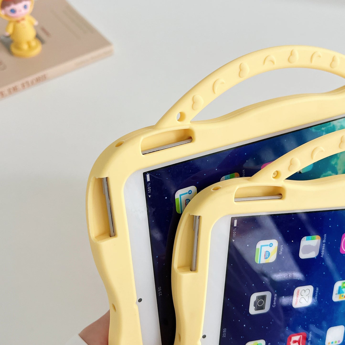 Soft Silicone Kids Funda Case For Huawei MatePad Air 11.5 S 11 SE 11 10.4 360 Rotatable Stand Cover Cute Duck With Handle Grip