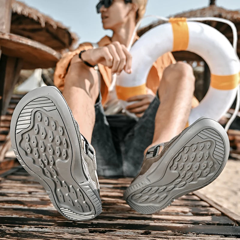 2023 New Sandals Man Fashion  Summer Breathable Outdoor Beach  Casual Comfortable Casual Shoes