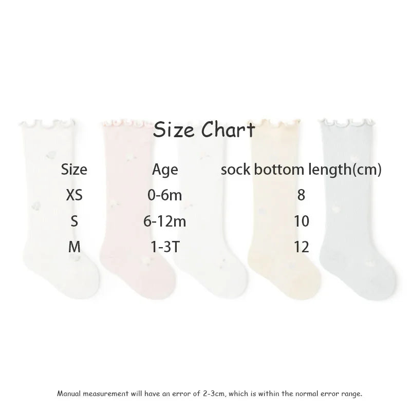 Summer Lovely Baby Socks Thin Newborn Over-Knee Long Tube Cotton Stockings Infant Anti-mosquito Socks