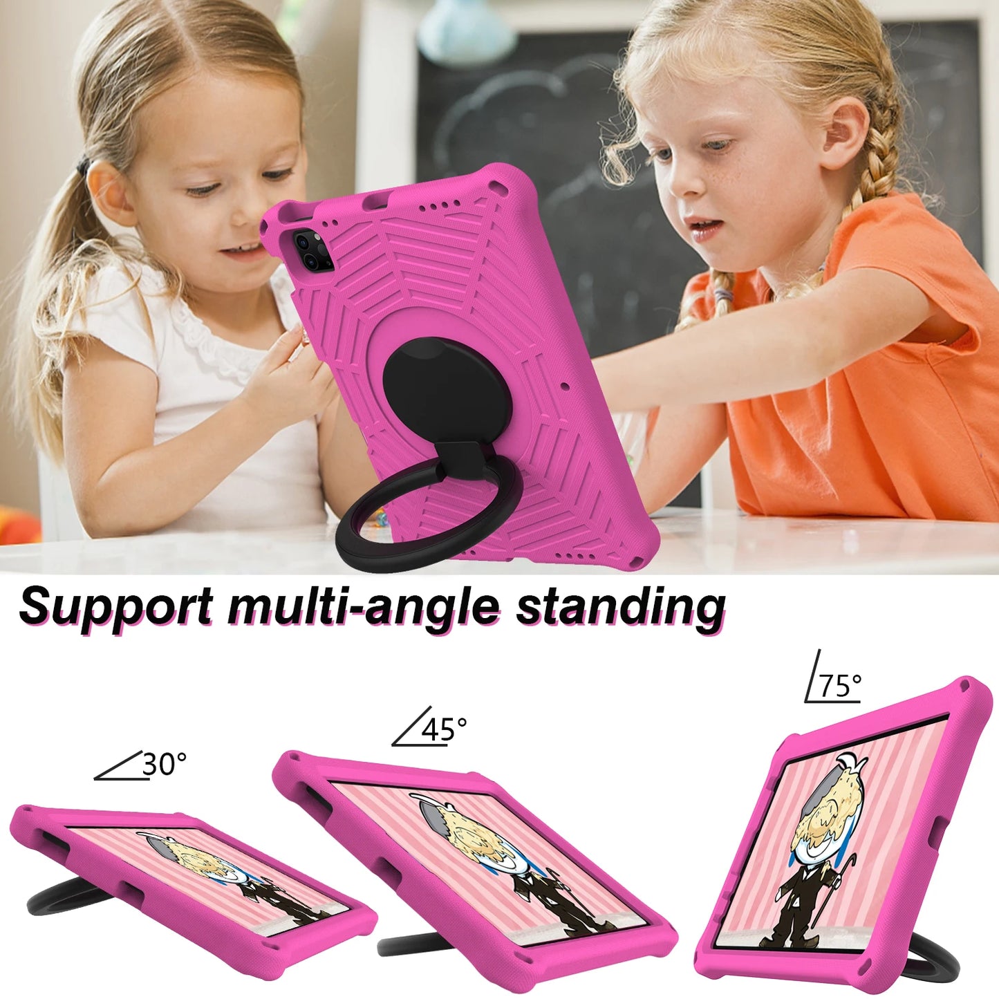 Rotating Case For iPad 10th 2022 Air 4 5 Pro 11 2018 2020 2021 2022 10.2 7-8-9th 10.5 9.7 in ch Mini 1 2 3 4 5 6 EVA Stand Cover