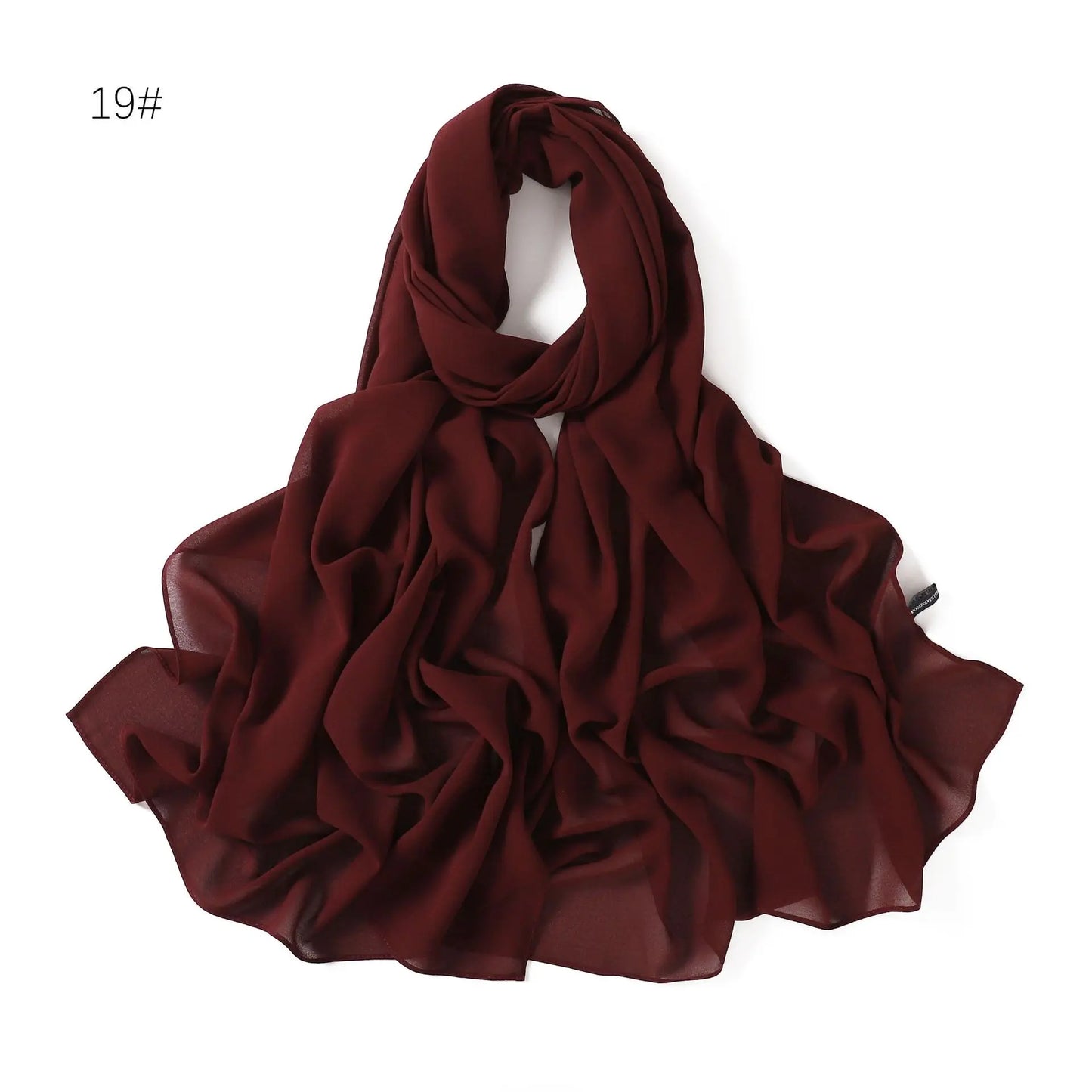 70*180cm Muslim Chiffon Hijab Shawls Scarf Women Solid Color Head Wraps Women Hijabs Scarves Ladies Foulard Femme Muslim Veil