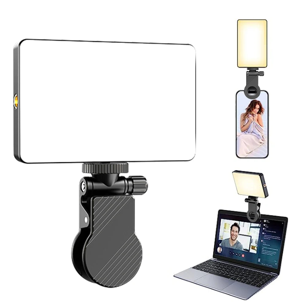 Smartphone Selfie Fill Light 2500K-9000K Video Conference Live Streaming Portable LED Light for Cell Phone IPad Laptop Camera