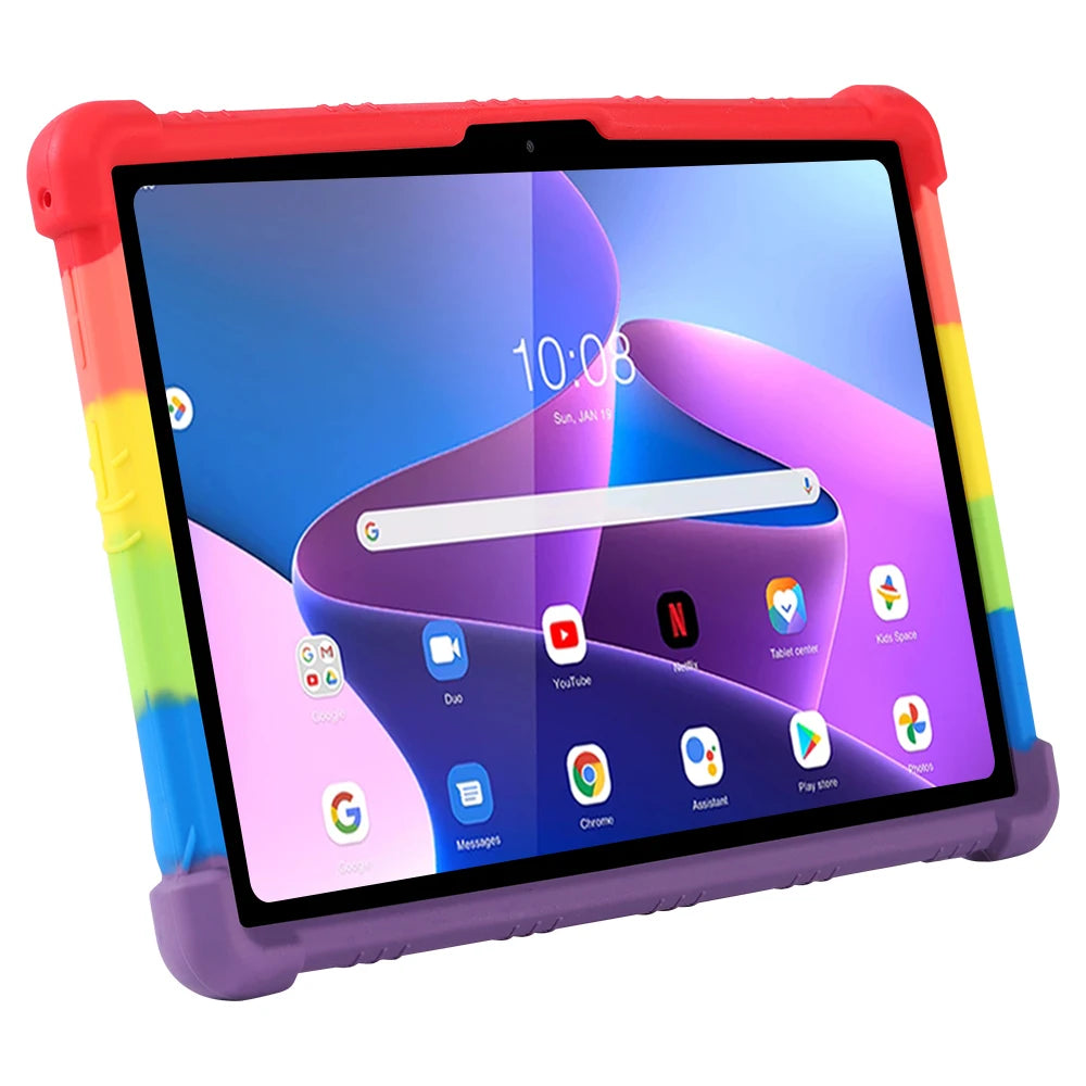 Adjustable Stand Case for Lenovo Tab M10 3rd Gen 2022 10.1 inch TB-328FU TB-328XU Soft Silicone Cover Shockproof Kids Safe Shell