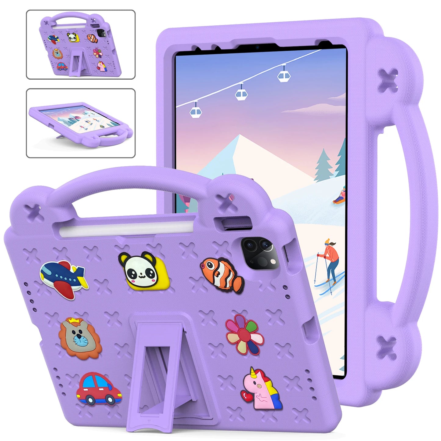 EVA Bear Stand Case For iPad 10th Air 4 5 10.9 Pro 11 10.5 9.7 2017 2018 Air 3 2 1 10.2 7-8-9th Kids Cover For Mini 1 2 3 4 5 6