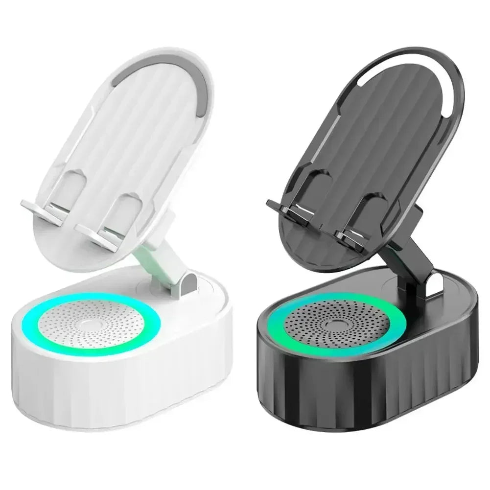 Mobile Cell Phone Stand Holder With Bluetooth Speaker HD Portable Wireless Speaker Adjustable Tablet Desktop Live Lazy Bracket