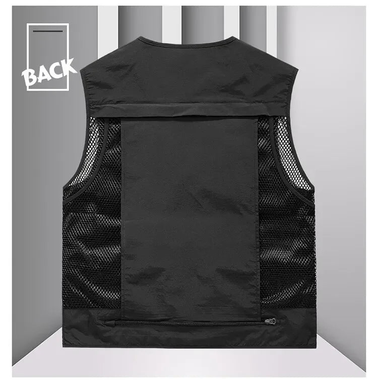 14 Pockets Summer New Men US Tactical Hiking Fishing Vest Mens Photographer Waistcoat Mesh Cargo Sleeveless Jacket Tool Vest