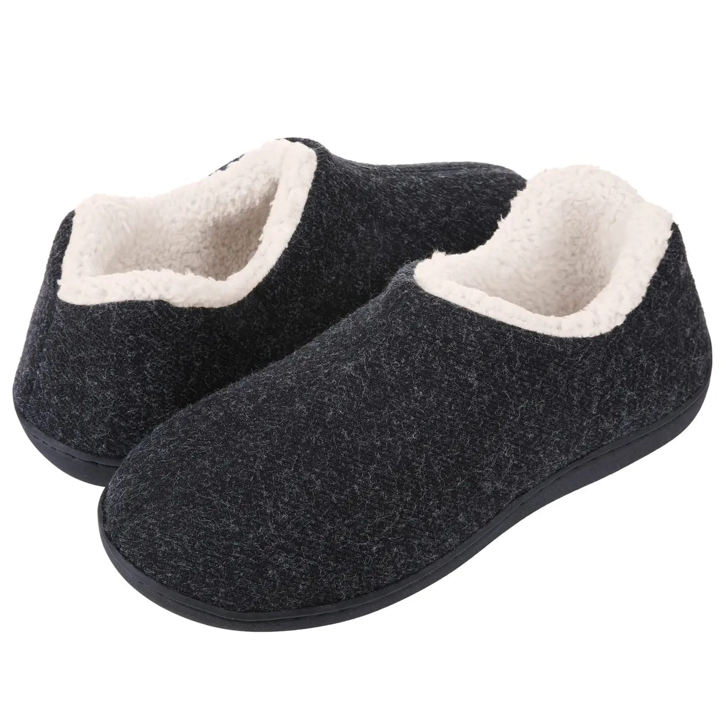 Bebealy New Women Fuzzy Women Shoes Indoor Warm Fluffy Cotton Women Shoes Winter Antiskid Outdoor Shoes With Rubber Sole Shoes