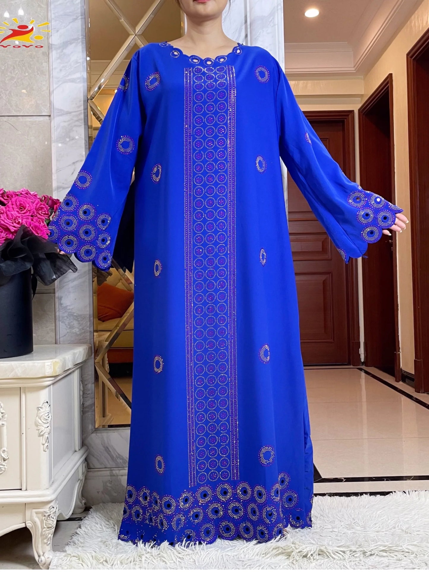 2024 Autumn Women Elegant Dresses Dubai Party Outfits Long Sleeve  Dashiki Muslim Women High-grade Comfort Fabric African Abaya