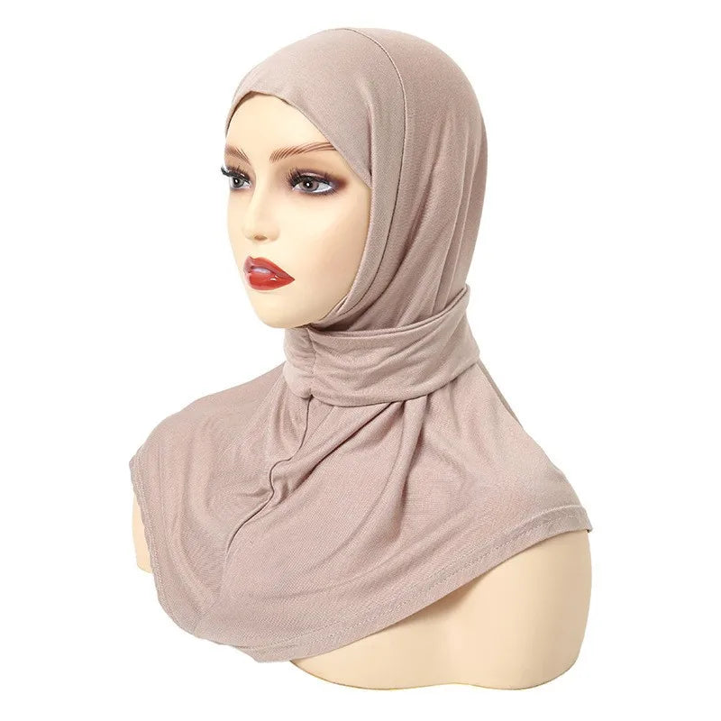 Classical Islam Women Ready To Wear Snap Fastener Hijabs For Woman Full Cover Head Wraps Scarf Turban Caps Turbante Mujer