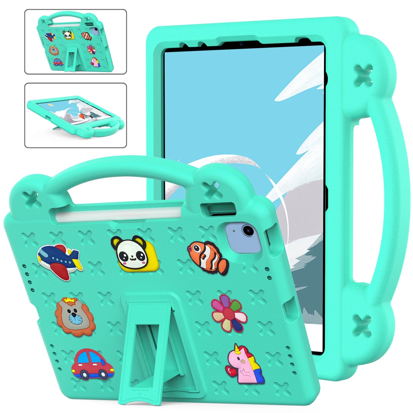 EVA Bear Stand Case For iPad 10th Air 4 5 10.9 Pro 11 10.5 9.7 2017 2018 Air 3 2 1 10.2 7-8-9th Kids Cover For Mini 1 2 3 4 5 6