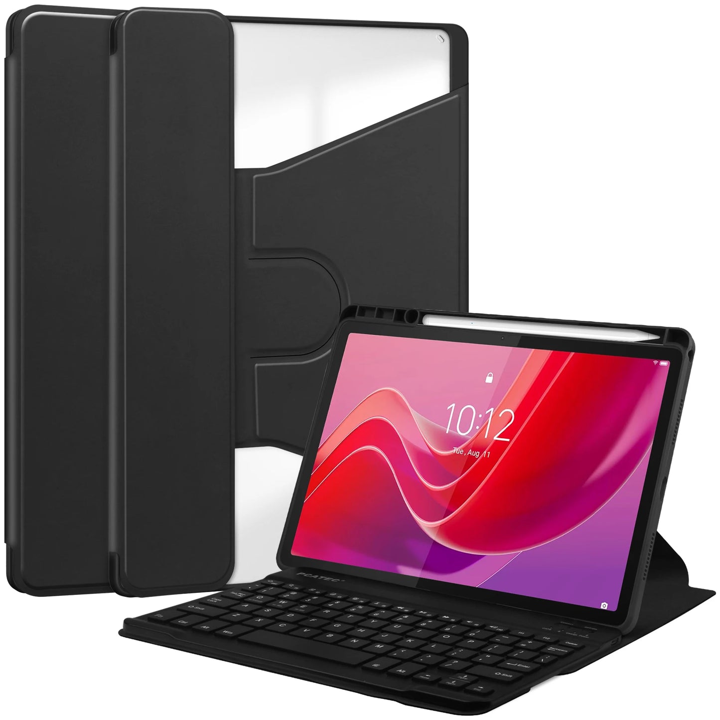 With Detachable Wireless Keyboard Case For Lenovo Tab M11 TB-330FU 331FC Xiaoxin Pad 2024 Rotatable Stand Cover Smart Auto Sleep