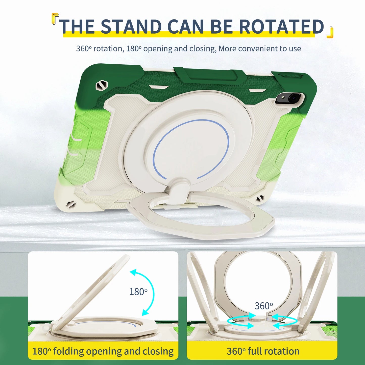 Heavy Duty Case For Huawei MatePad 11.5 11 SE 10.4 10.1 T10 T10S 360 Rotating Stand Cover Shockproof With Handle Grip PC Silicon